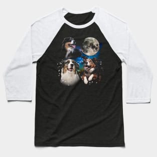 Urban Bark Brigade Shepherd Bliss, Dog Moon Tee Extravaganza Baseball T-Shirt